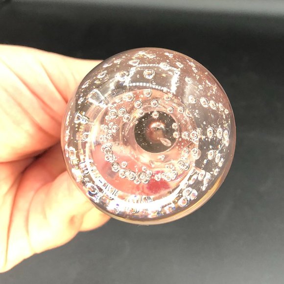 Vtg Kosta Sweden Handblown Controlled Bubble Clear Art Glass Bullicante Bud Vase - Picture 7 of 7